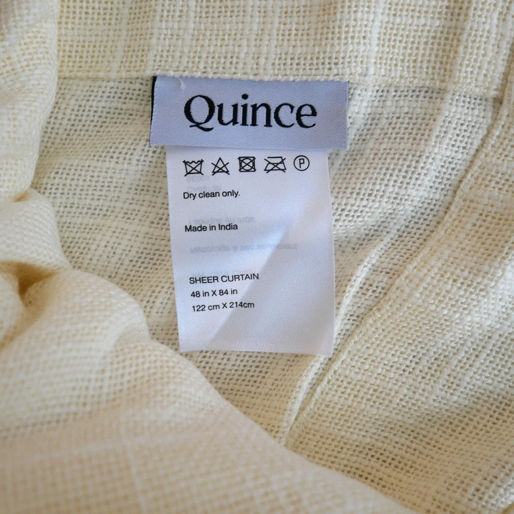 Quince Ivory Sheer Curtain Panels Set of 2 48
